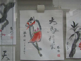 『俳画笑楽会』のみなさんの作品